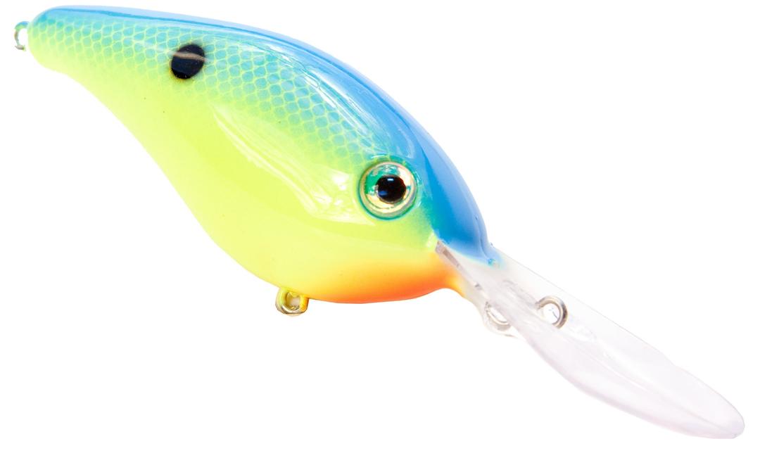 Strike King (HC6XD-561) Promodel Crankbait S6XD Fishing Lure, 561 - Chartreuse/Powder with Blue Back, 1 oz, Unique Curved Bill and Balance