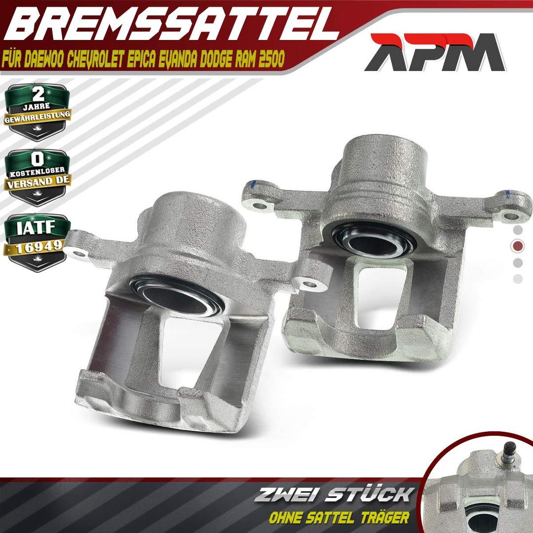 Frankberg 2x Brake Caliper Rear Left Right Compatible with Epica KL1 2005-2015 Evanda KLAL 2002-2005 Ram 2500 BE BR 1993-1996