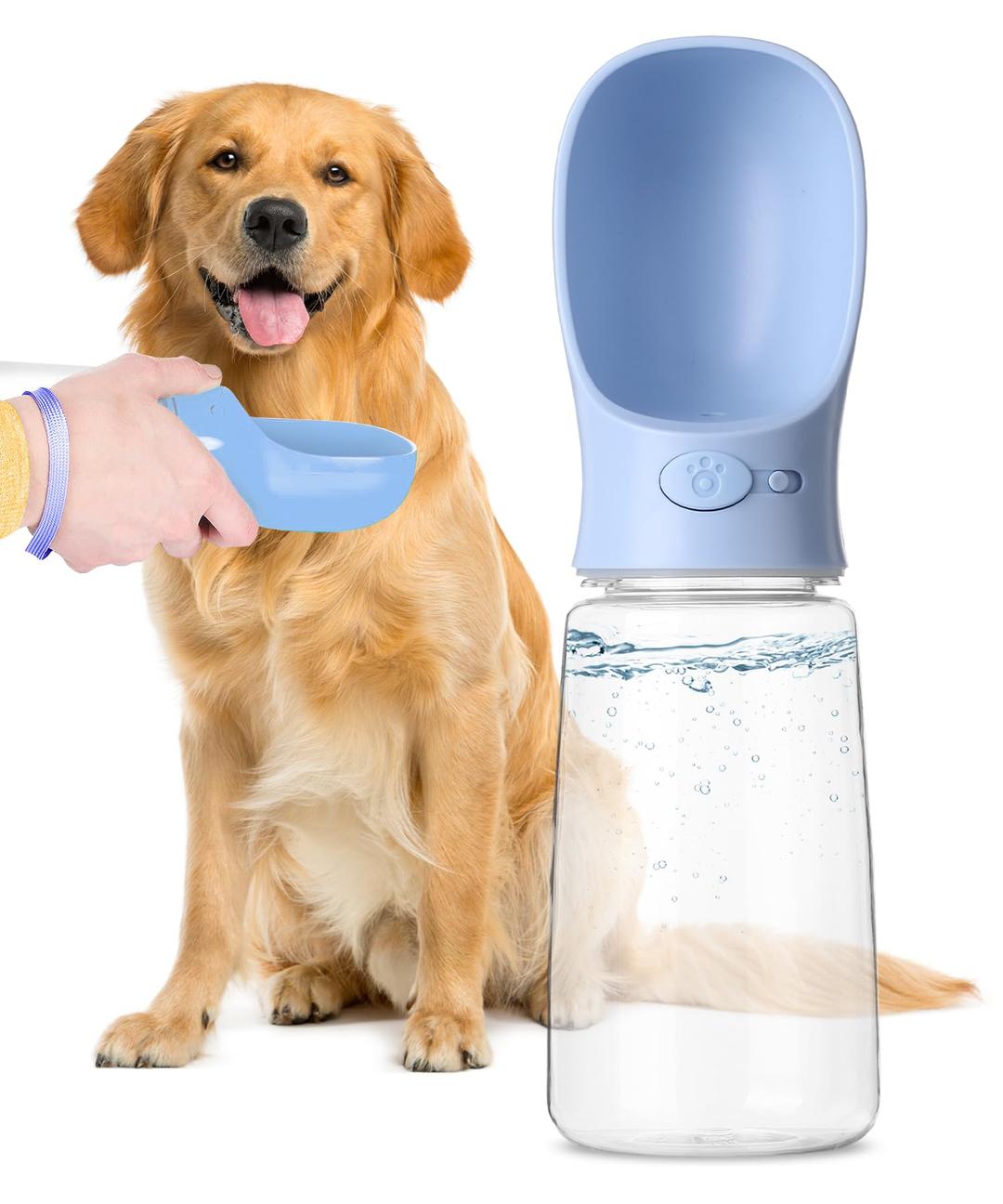 Mr. Pen- Dog Water Bottle, 19oz, Large, Blue, Portable Dog Water Bottle, Dog Travel Water Bottle, Dog Water Bottle Dispenser, Portable Water Bottle for Dogs, Pet Water Bottle, Travel Dog Water Bottle