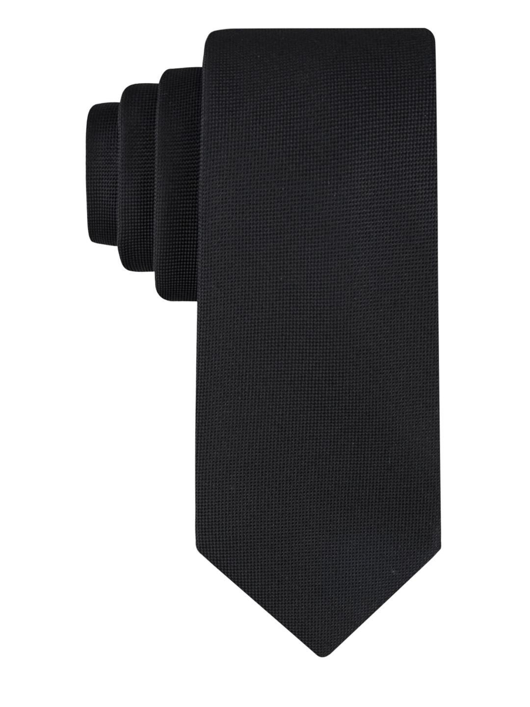 Calvin KleinMen's Classic Black Solid and Pattern Ties (Standard and Extra Long Sizes)