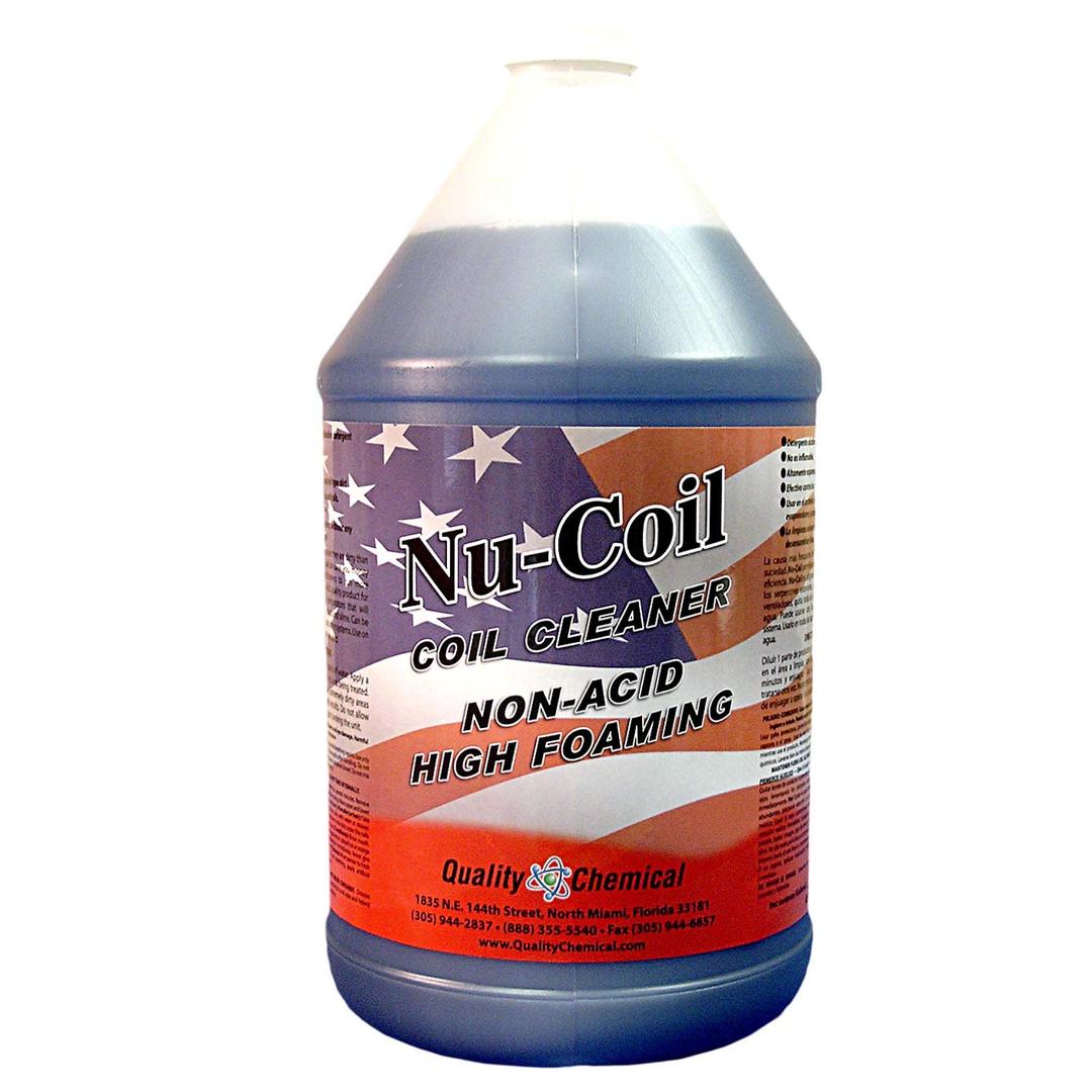 Quality Chemical Nu-Coil Professional Grade Concentrated/Air Conditioner Alkaline Condenser Coil Cleaner for AC Unit/AC Coil Cleaner 1 Gallon (128 oz)