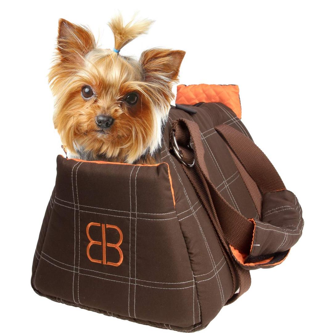 Petego-Bitty Bag Soft padded small pet shoulder carrier bag tote. (16"L x 9.75"W X 10.75"H)