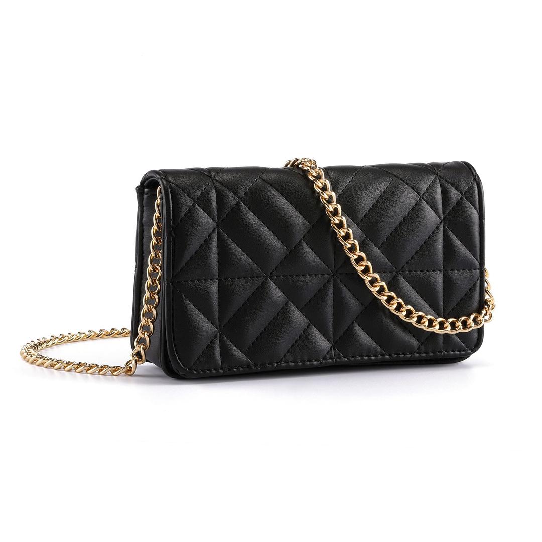 Small Quilted Crossbody Bags for Women Shoulder Bag Clutch Purses Handbags with Gold Chain