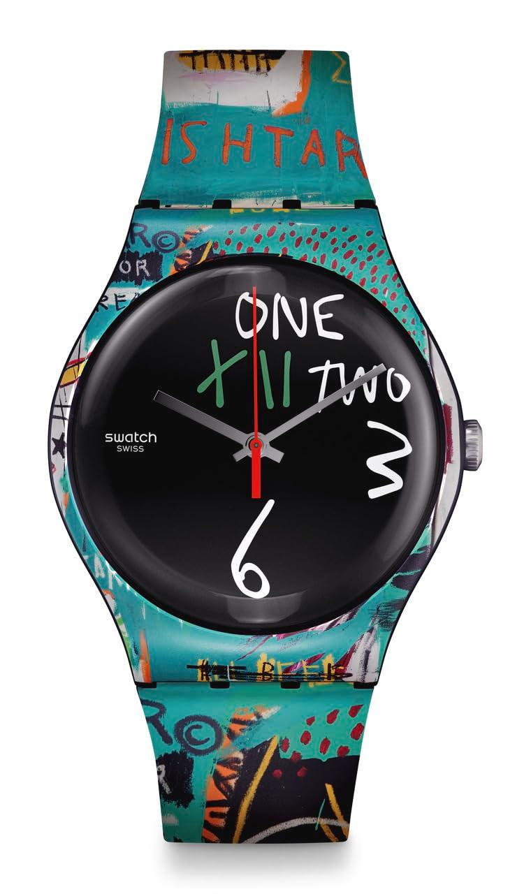 SwatchIshtar by Jean-Michel Basquiat Quartz Watch, Blue