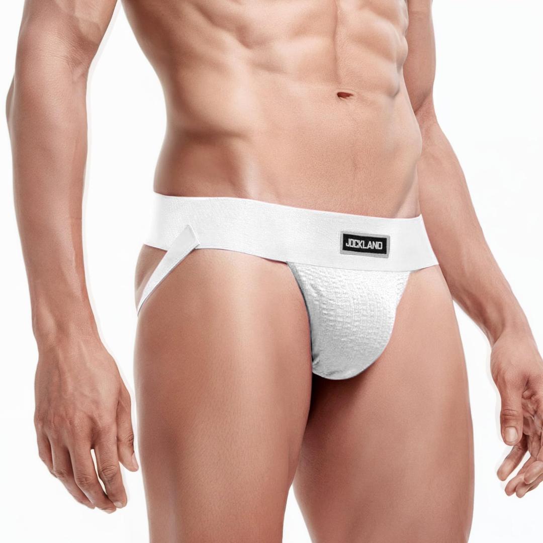 Men's Jock Strap, Wide Band Mesh Male Underwear Jockstrap Athletic Supporter for Gym Vasectomy