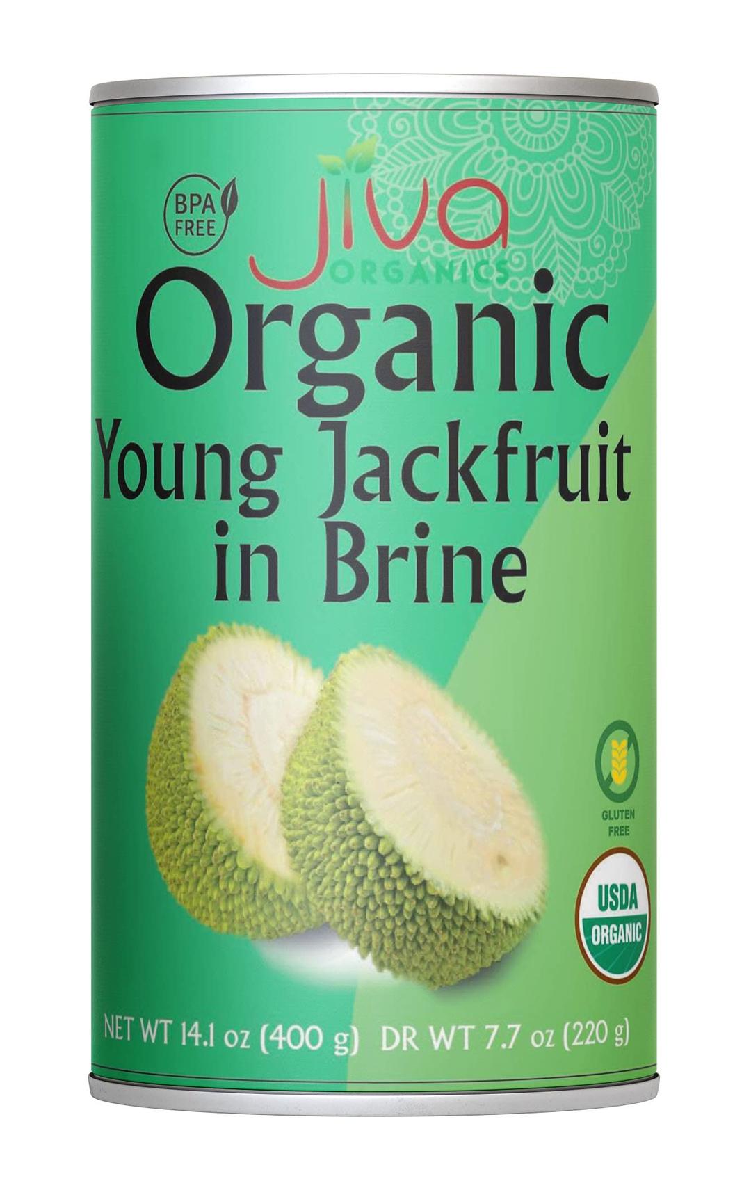 Jiva Organic Young Green Jackfruit 14 Ounce (Pack of 6) - BPA Free, Gluten Free, Jackfruit Canned, Delicious Vegan Meatless Alternative