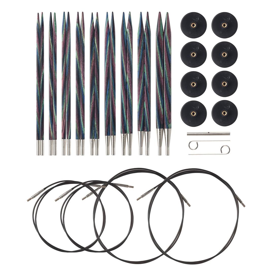 Knit Picks Options Square Wood Interchangeable Knitting Needle Set - US 4-11 (Foursquare)