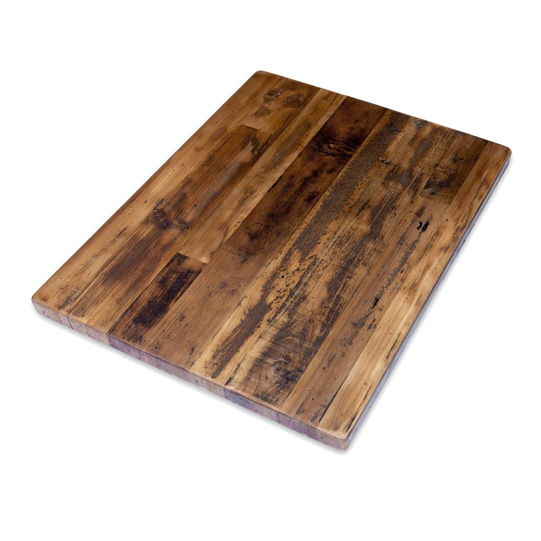 HEIRLOUM Reclaimed Wood Table Top - Rustic Recycled Solid Wooden Piece Perfect for Signs, Cutting Boards, Counters, Kitchens, Dining and Coffee Table Tops (Economy Reclaimed Wood Table Top, 24" x 42")