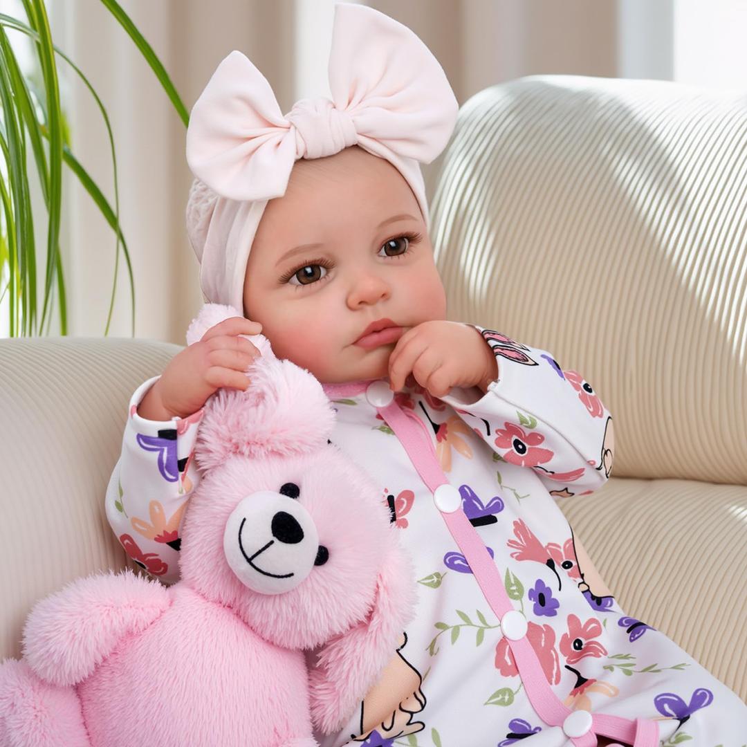 BABESIDEReborn Baby Dolls - 20-inch Cute Soft Vinyl Realistic Baby Doll Real Life Baby Dolls with Complete Accessories Perfect for Cuddling, Playtime, and Gift Giving