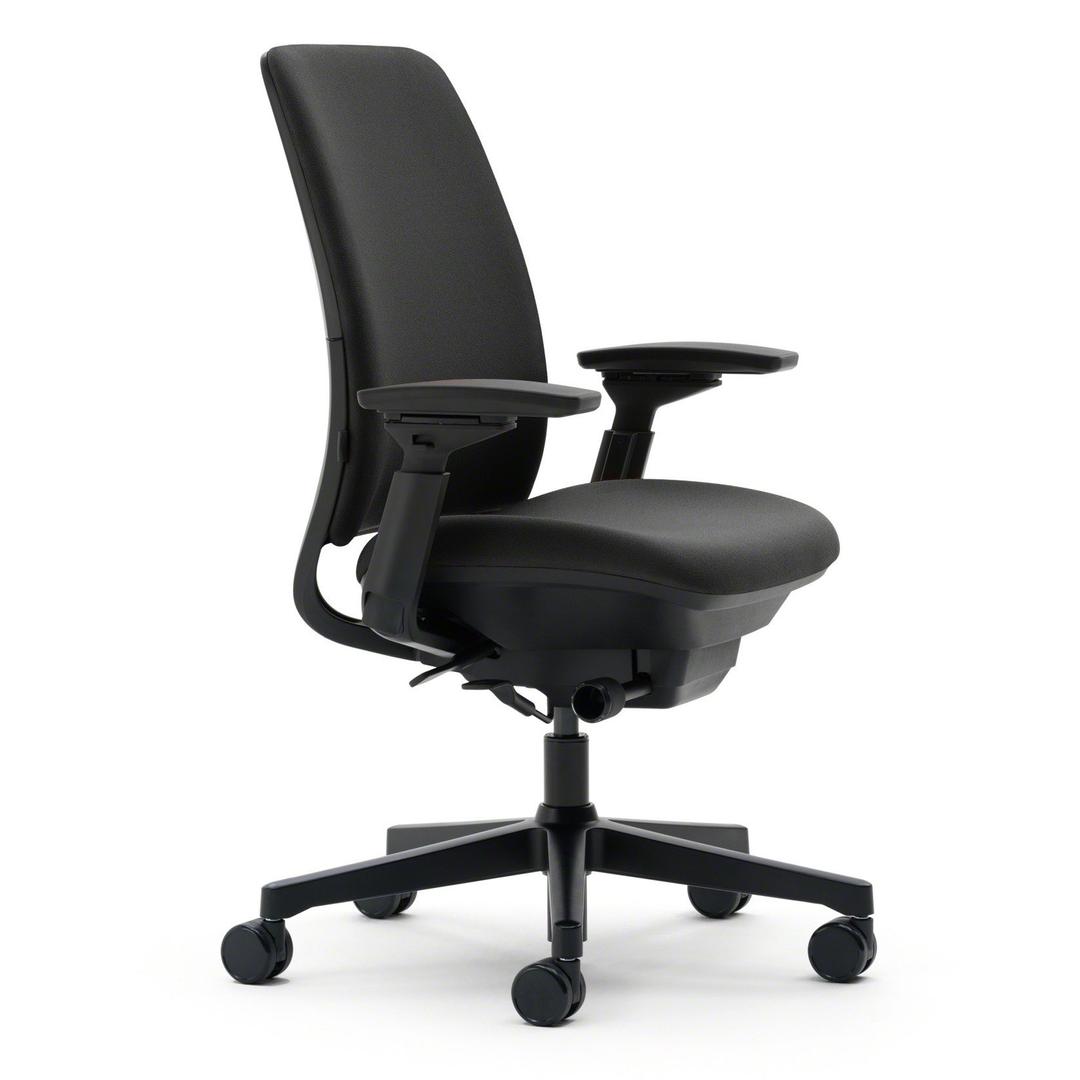 Steelcase Amia Office Chair - Most Comfortable Sit - 4 Points of Adjustability - Ergonomic Desk Chair - Upper Back Support - Adjustable Lumbar Support - Buzz2 Black Fabric