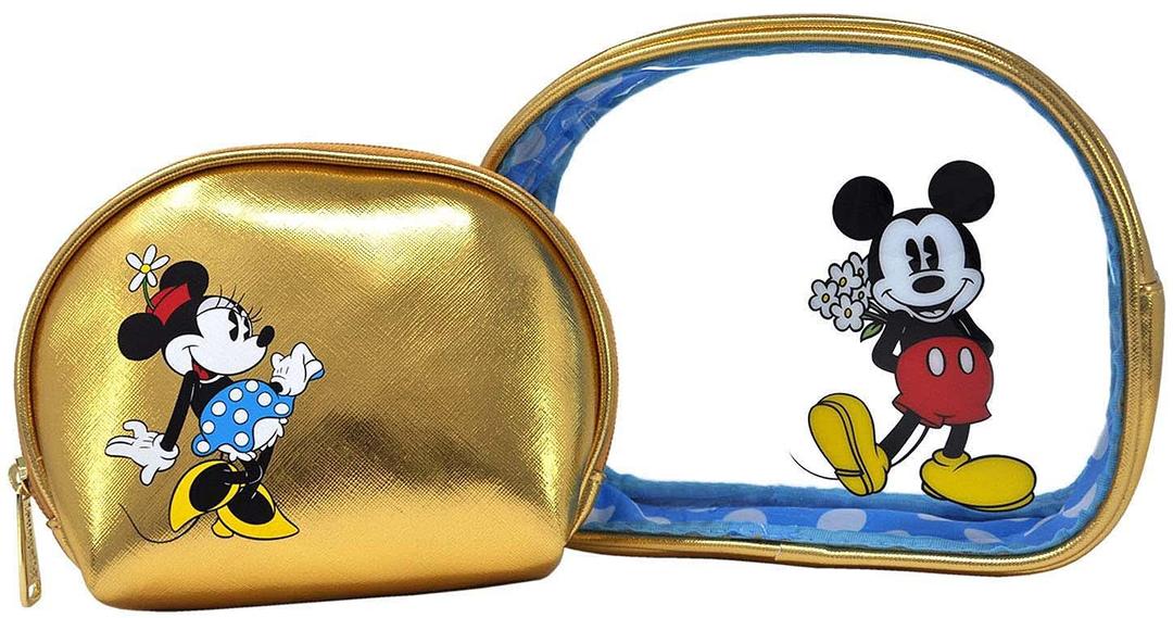 Loungefly Disney Cosmetic Travel Bags - 2 Piece Set Mickey & Minnie Mouse Print