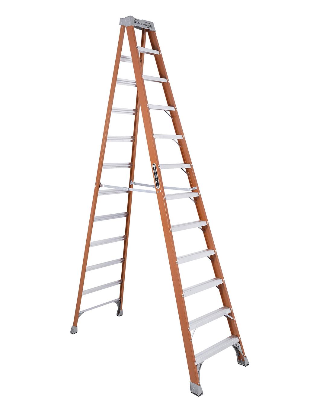 Louisville Ladder 12-Foot Fiberglass Step Ladder, 300-Pound Load Capacity, Type IA, FS1512