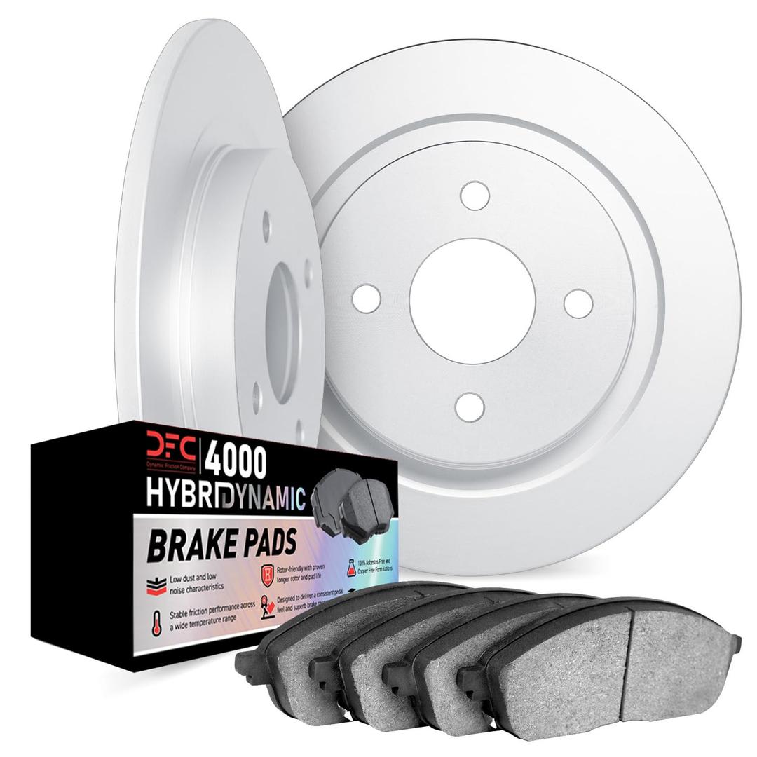 Dynamic Friction Company Rear Brakes Pads and Rotors Kit| Rear Brakes Rotors| HybriDynamic Rear Rotors and Brake Pads Kit| Brake Kit| Fit 1975-1994 Alfa Romeo Spider