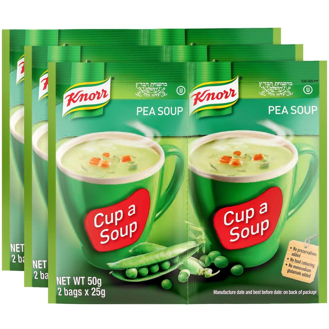 Knorr Pea Soup Mix 1.52oz (3x2 Packs for 6 Pouches Total)| Delicious, Warm, and Ready in Minutes!