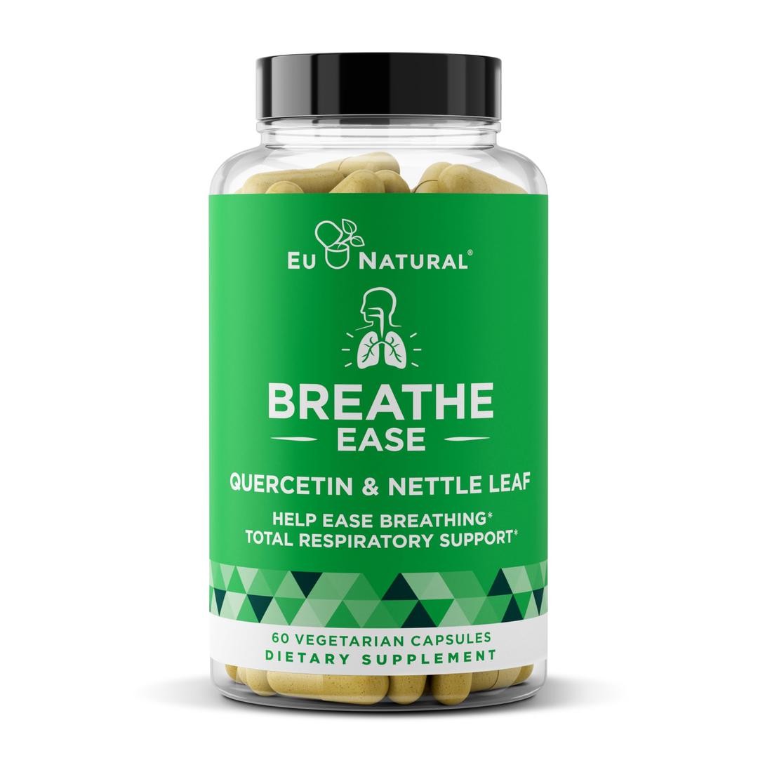 Breathe Inhaler Support Supplement – Sinus, Lungs, Open & Clear Airways – Seasonal Nasal Health, Bronchial Wellness, Healthy Chest – Quercetin, Vitamin D, Bromelain Pills – 60 Vegetarian Soft Capsules