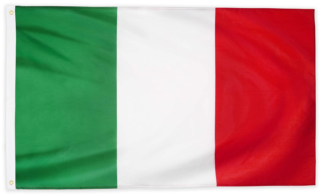 DANF Italy Flag 3x5 Ft Thick Polyester, Fade Resistant, Brass Grommets, Canvas Header italian National Flags 3 X 5 Feet