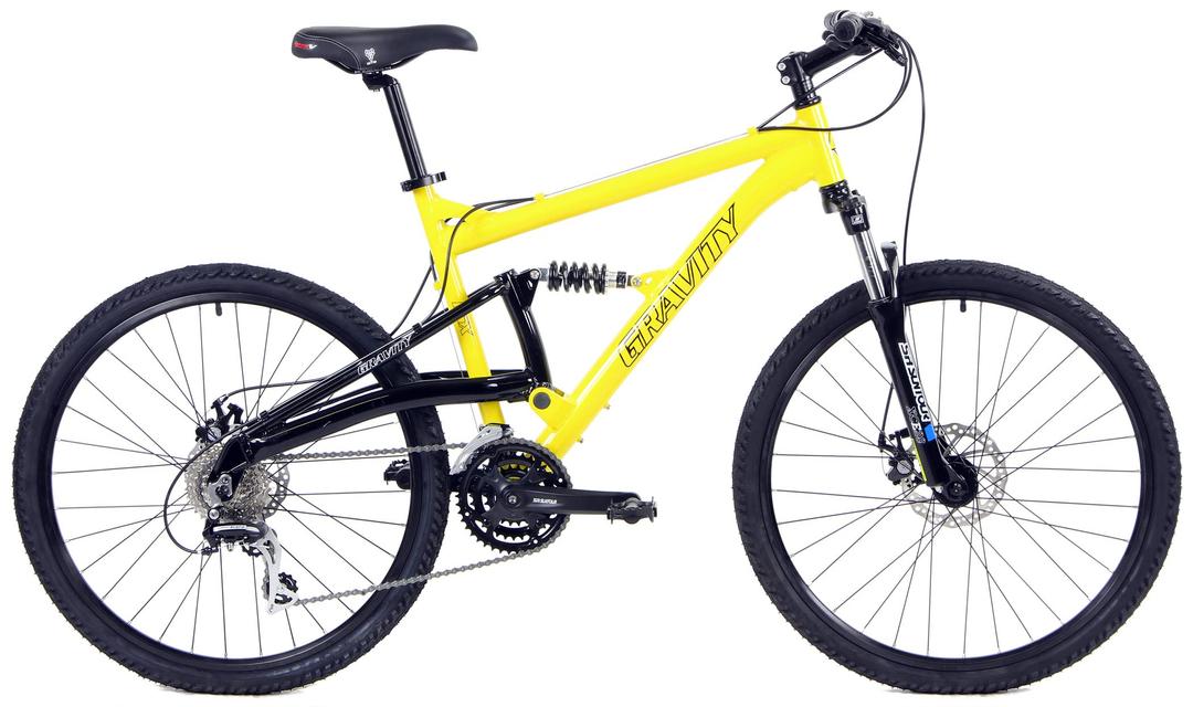 GravityFSX 1.0 Dual Full Suspension Mountain Bike with Disc Brakes Aluminum Frame