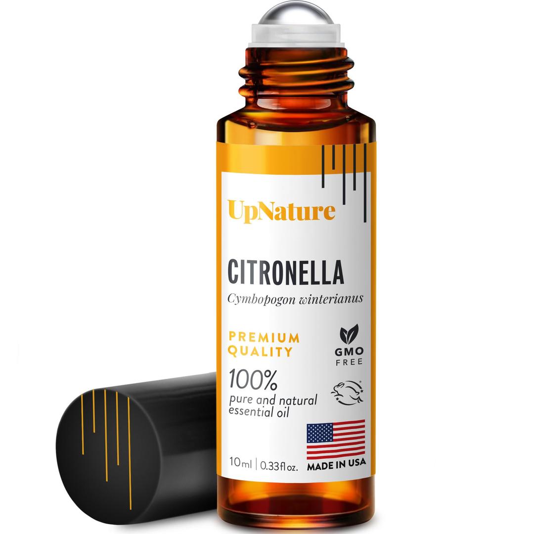 UpNature Citronella Oil Roll On – 100% Natural Citronella Essential Oil for Skin