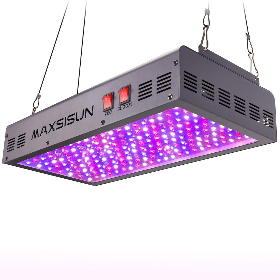 MAXSISUN 2000W LED Grow Light, Full Spectrum LED Grow Lights for Indoor Plants Veg and Bloom, Plant Growing Lamps to Cover a 4x3.5ft Flowering Space (200pcs 10W Double Chips)