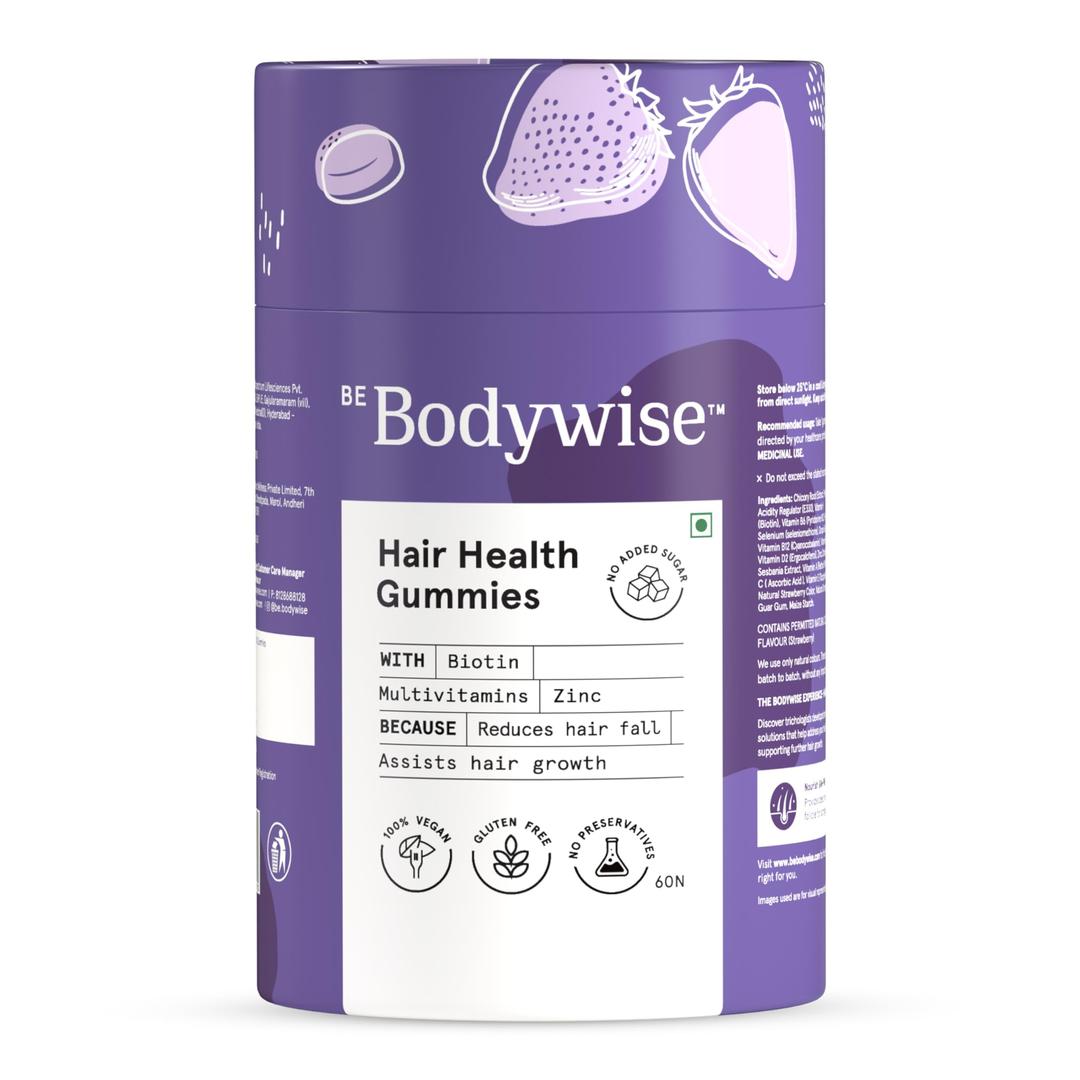 AUDRIELLE Bodywise Biotin Hair Gummies | Individually Wrapped | Biotin 10000mcg Supplement | Formulated for Women | Vegan, No Added Sugar | 1 Month Pack