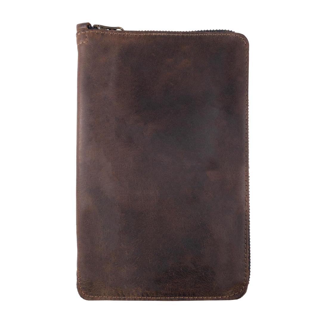 Hide & DrinkZippered Journal Cover for Moleskine Notebook, L Size (5 x 8.25 in. Notebook NOT Included) Full Grain Leather, Handmade, Bourbon Brown