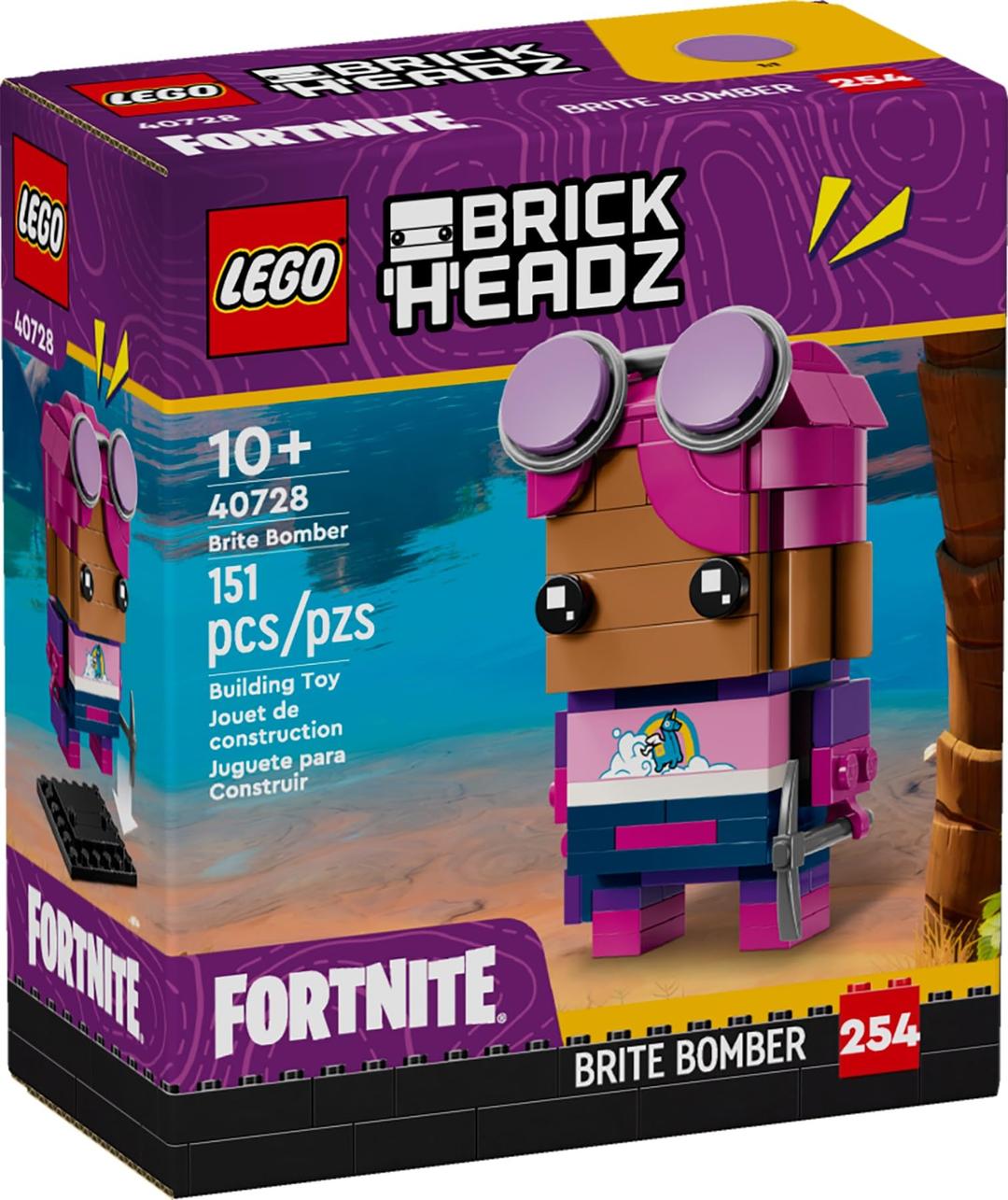 LEGO Fortnite Brickheadz Brite Bomber 40728 (151 Pieces) Building Set for Fans Aged 10 and Up