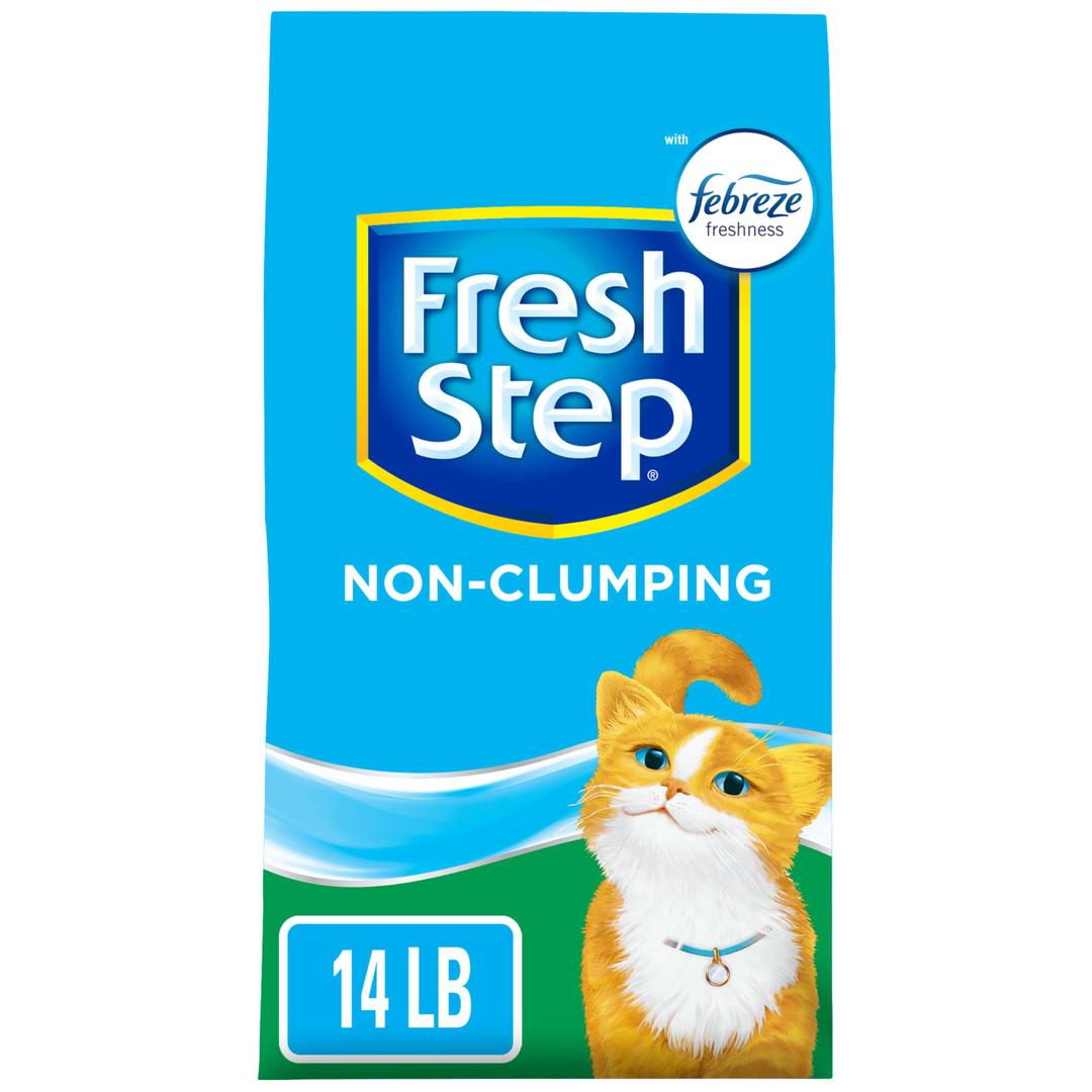 Fresh Step Non-Clumping Premium Cat Litter with Febreze Freshness, Scented, Multi, 224 Ounce (Package May Vary)