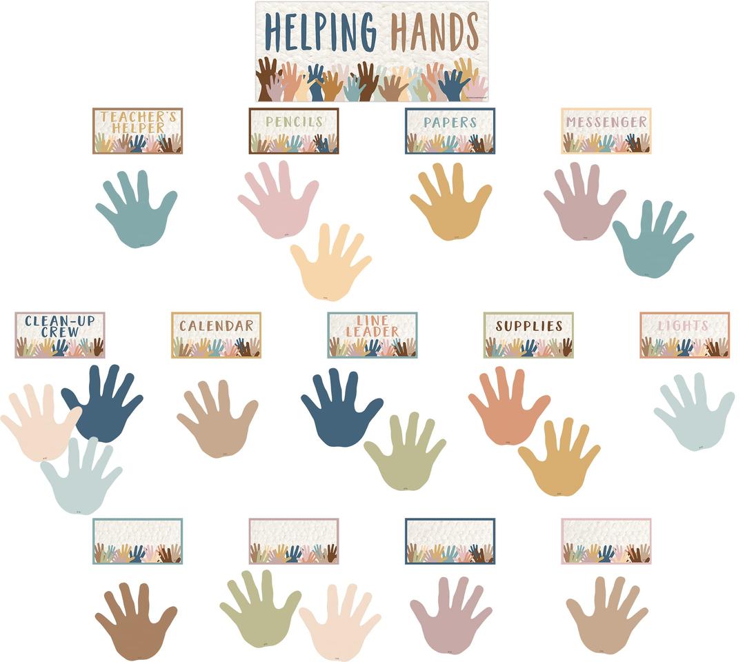 Teacher Created Resources Everyone is Welcome Helping Hands Mini Bulletin Board Classroom Decor (TCR7122)