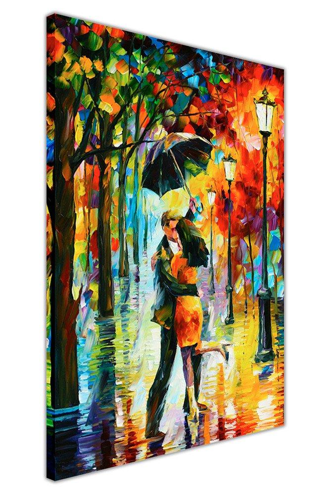 NEW ABSTRACT DANCE UNDER THE RAIN BY LEONID AFREMOV ON CANVAS PICTURE WALL PRINTS MODERN ART POSTERS SIZE: 30" X 20" (76CM X 50CM)