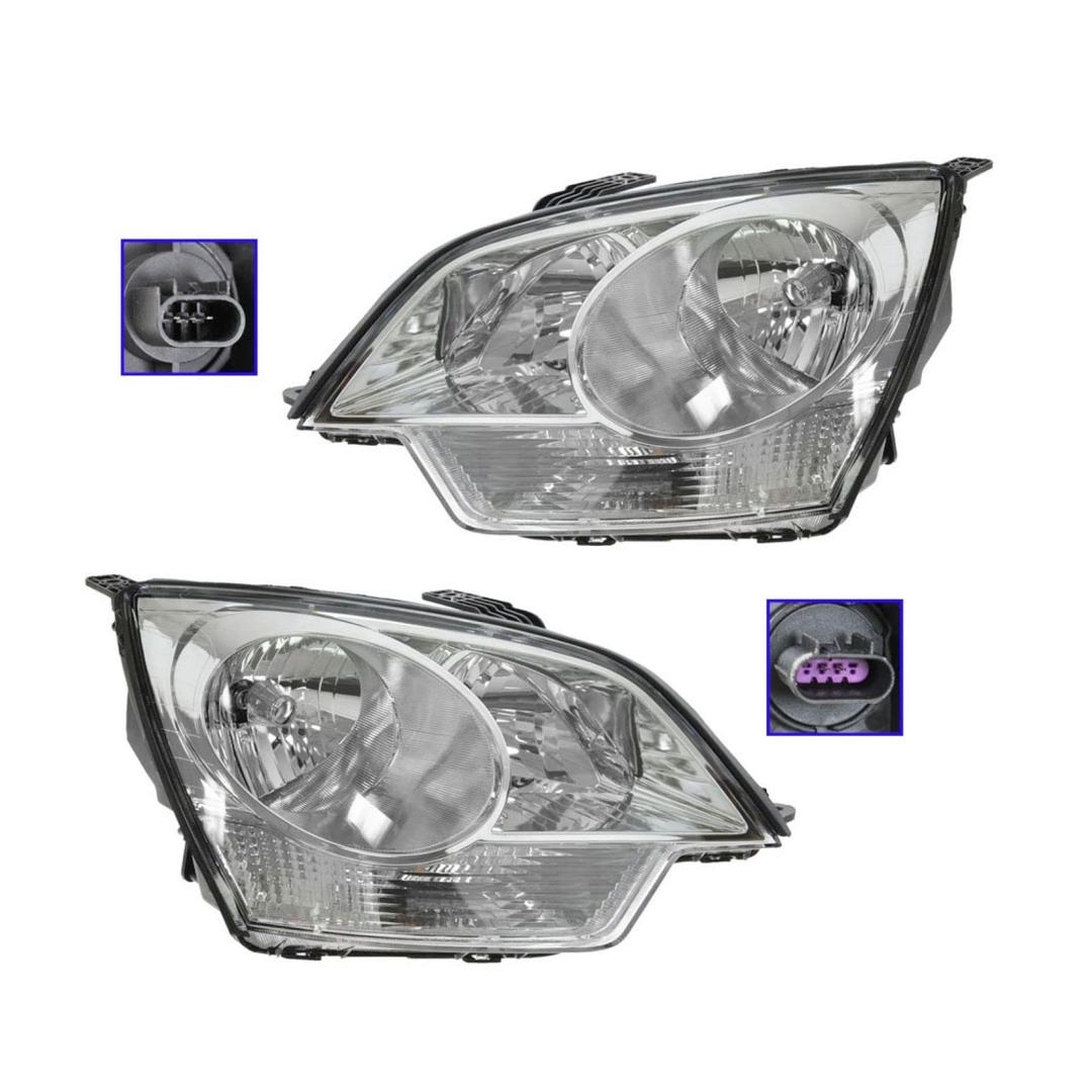 Driver & Passenger Side Headlight Assembly Set Headlights Driver & Passenger Side Compatible with 2012-2014 Chevrolet Captiva Sport 2008-2010 Saturn Vue GM2502306 GM2503306