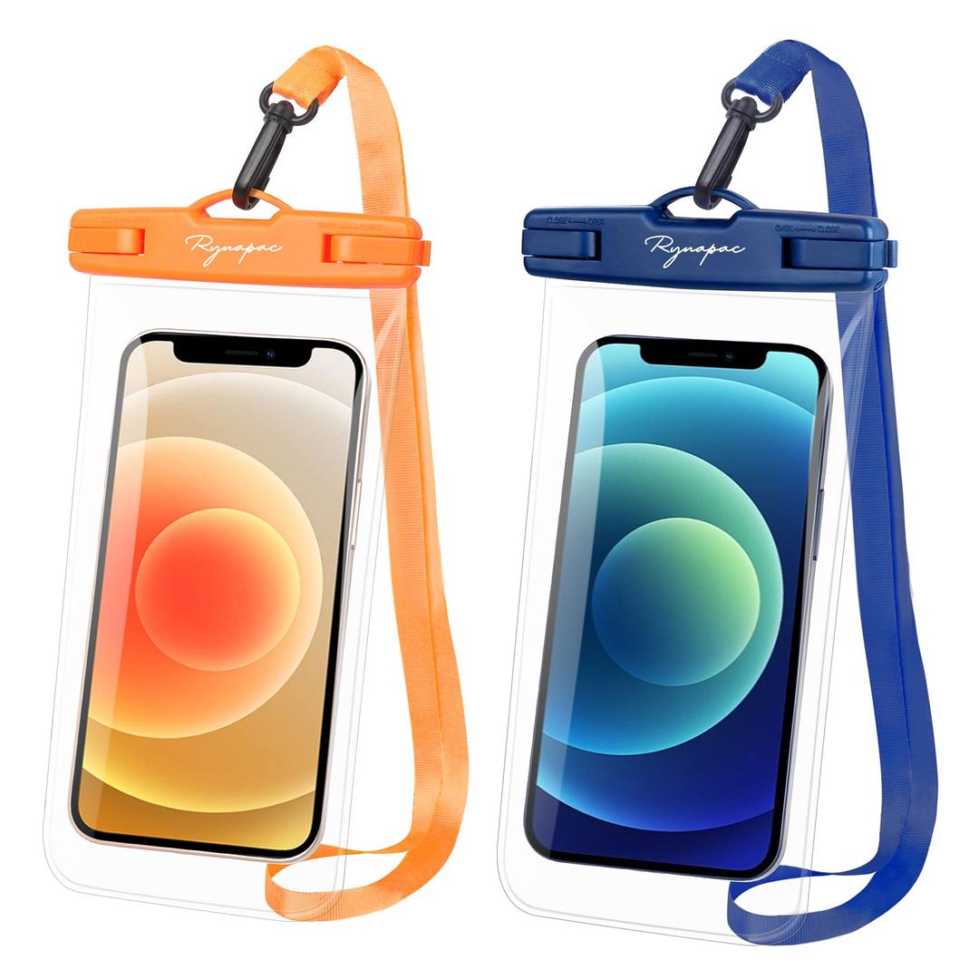 Waterproof Phone Pouch Bag - 7.5in Water Proof Cell Phone Case for Beach Travel Must Haves, Waterproof Phone Holder with Lanyard for iPhone 16 15 14 Pro Max Galaxy S24 S23 Pixel 7a, Cruise Essentials