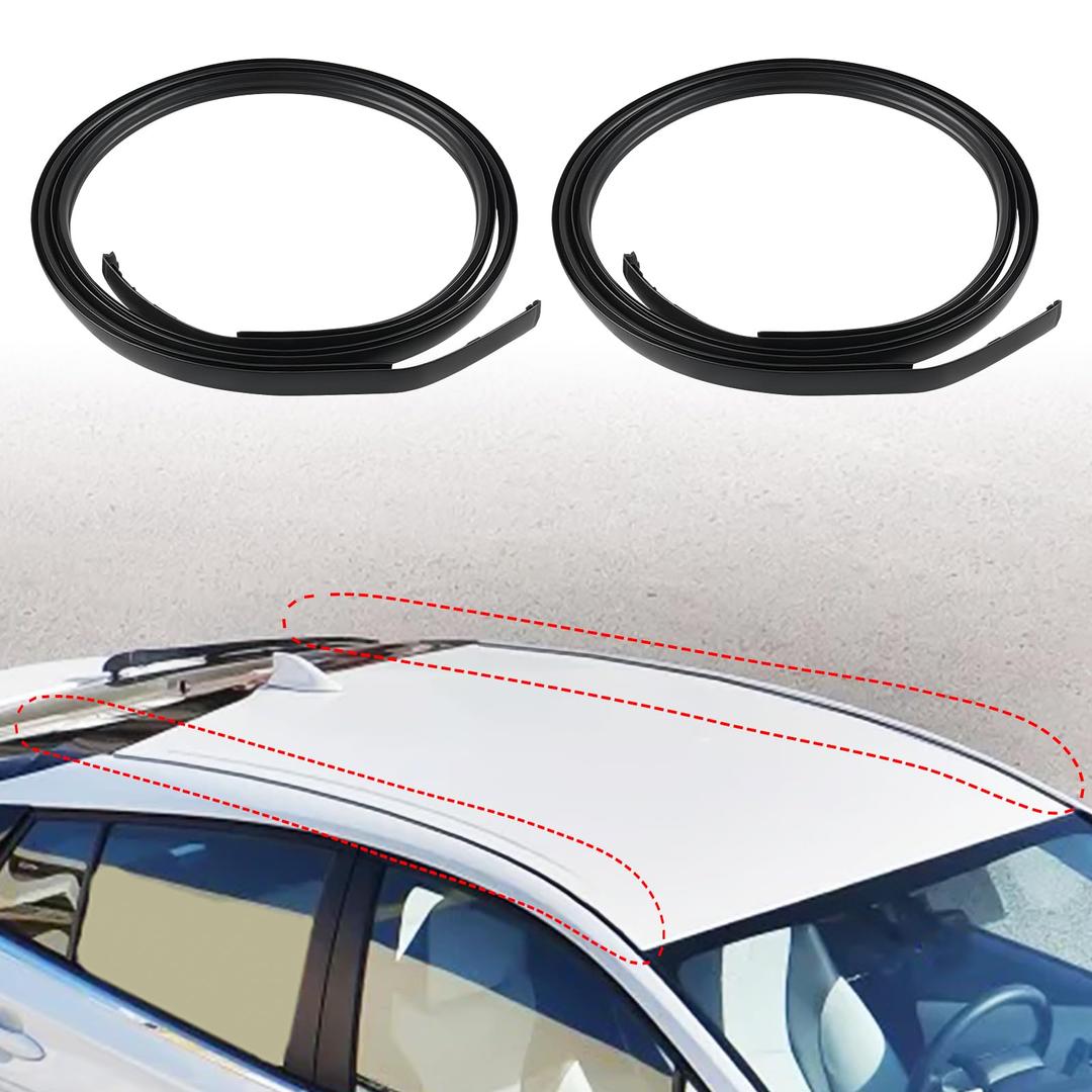 JDMON Roof Drip Molding Strips Weatherstrip Compatible with Toyota Prius C 2012 2013 2014 2015 2016 2017 2018 2019, Replace 75552-52190 75551-52210, Left and Right, 2 PCS