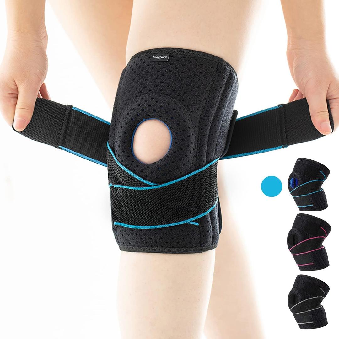 DOUFURTKnee Brace for Women & Men Meniscus Tear, Plus Size Knee Braces for Knee Pain Relief, Arthritis, Compression Knee Support Side Stabilizers