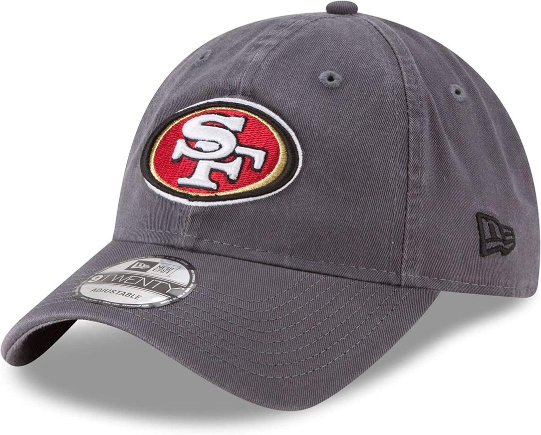 New Era NFL Core Classic 9TWENTY Graphite Adjustable Hat Cap One Size Fits All (San Francisco 49ers Graphite)