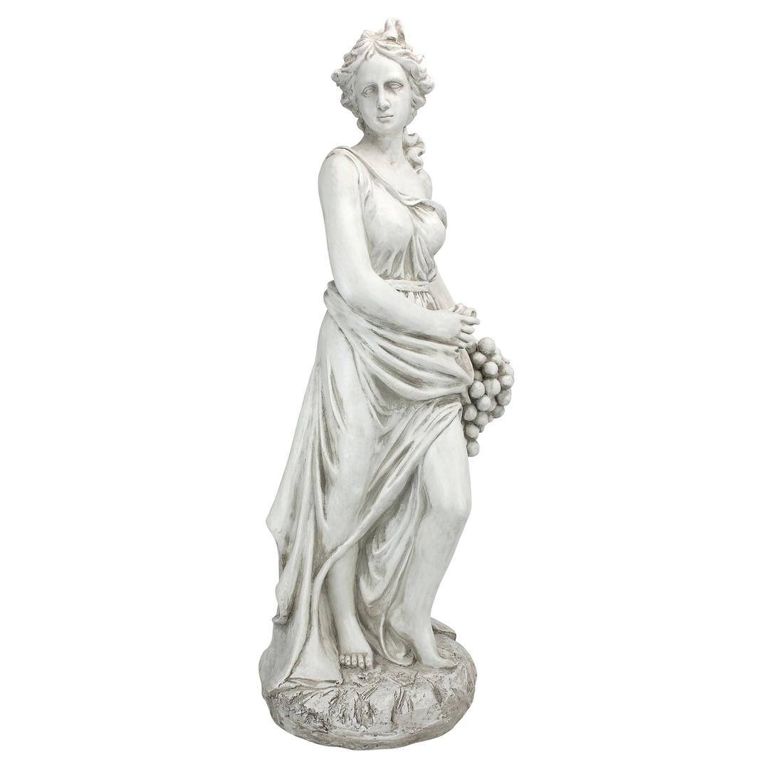 Design ToscanoAL53274 Autumn Woman of The Four Seasons Indoor/Outdoor Garden Statue, 14 inches Wide, 33 inches Tall, Handcast Polyresin, Antique Stone Finish