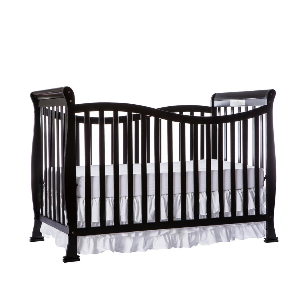 Dream On Me Violet 7 in 1 Convertible Life Style Crib in Black, Greenguard Gold Certified 58x29x39 Inch (Pack of 1)