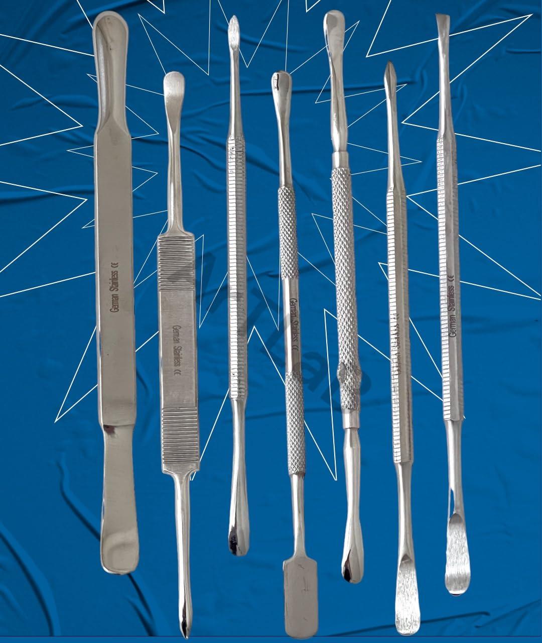 Periosteal Dental Elevator Set of 7 Pieces Sorted German Stainless CE - Implant Dental Tools - Tooth Extraction - Artlab