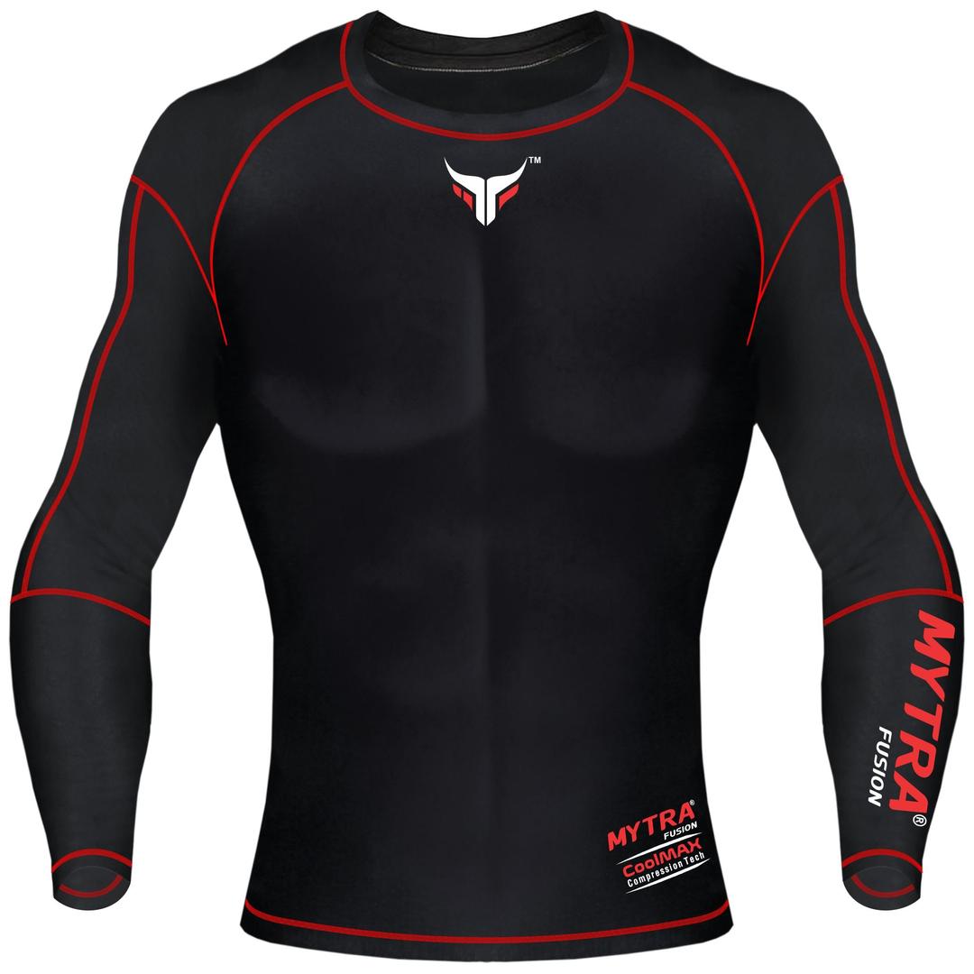 Mytra Fusion Compression Top Rash Guard MMA Fitness Training Top