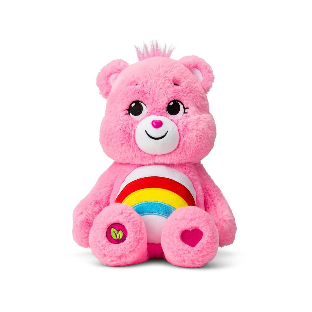 Care Bears14" Cheer Bear Plushie - Medium Size - Pink Plushie for Ages 4+ – Perfect Stuffed Animal Holiday, Birthday Gift, Super Soft and Cuddly – Good For Girls and Boys, Employees, Collectors