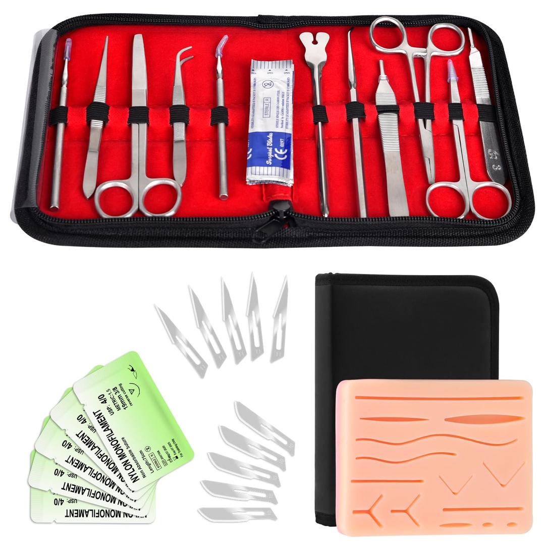 Surgical 11-Piece Anatomy Student Dissection Kit for Biology Lab - Premium Medical Student Dissecting Set with Scalpel…