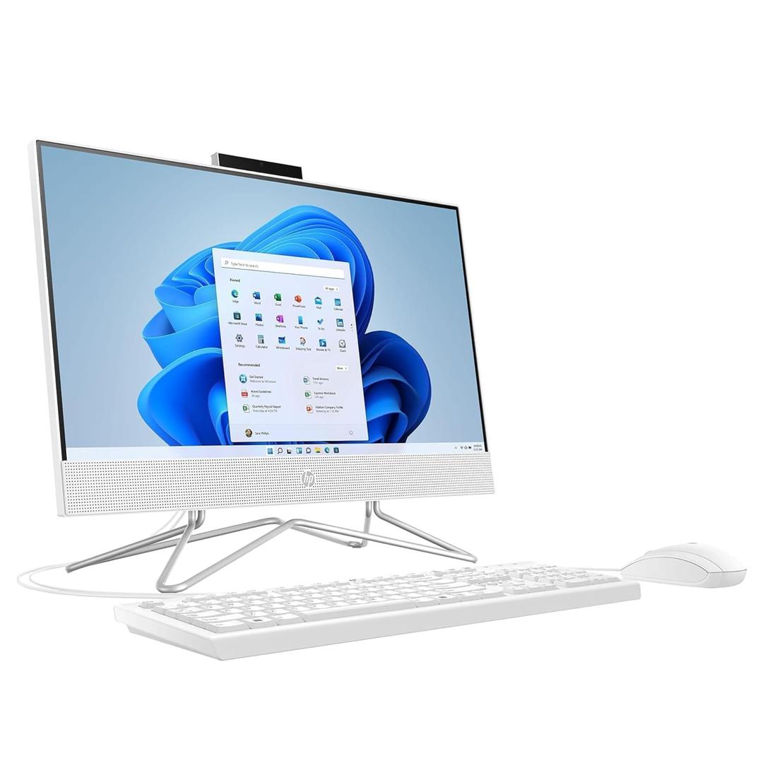 HP Newest 21.5 inch All-in-One Desktop PC, FHD Display, 16GB RAM, 512GB SSD, Intel Dual-Core Processor, Webcam, Bluetooth, Mouse and Keyboard, Windows 11