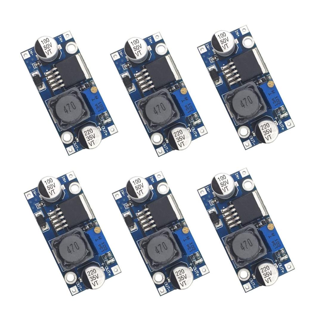 6 Pack LM2596 DC to DC High Efficiency Voltage Regulator 3.2-35V to 1.25-30V Buck Converter DIY Power Supply Step-Down Module