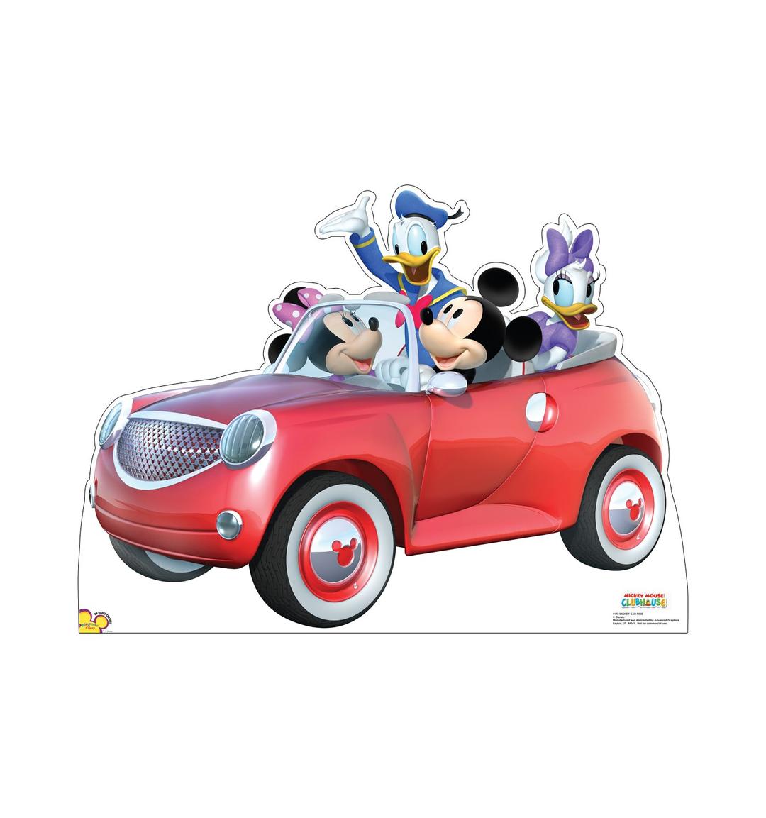 Cardboard People Mickey Mouse Car Ride Life Size Cardboard Cutout Standup - Disney's Mickey Mouse Clubhouse