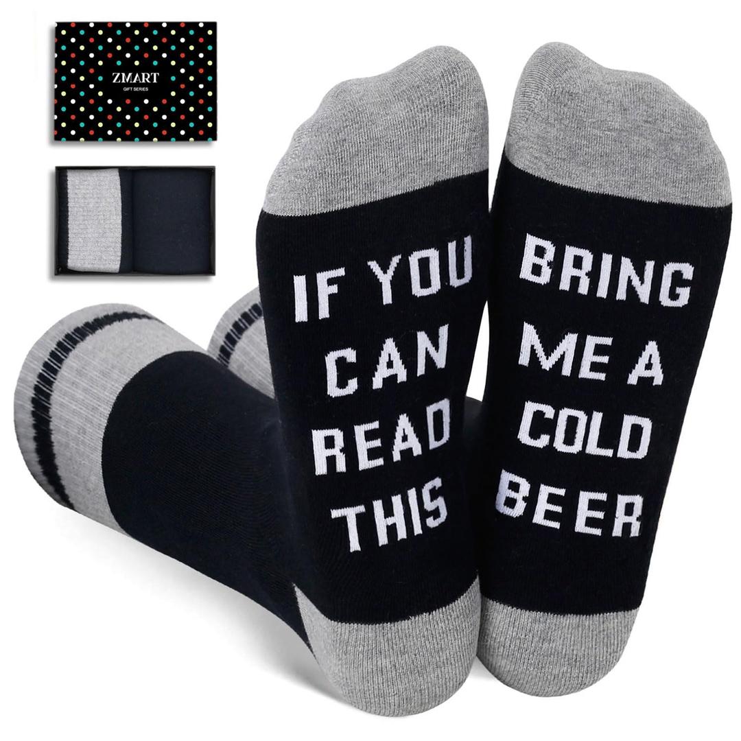 Zmart Funny Whiskey Gifts for Men - Novelty Beer Drinking Gifts Coffee Socks for Drink Lovers