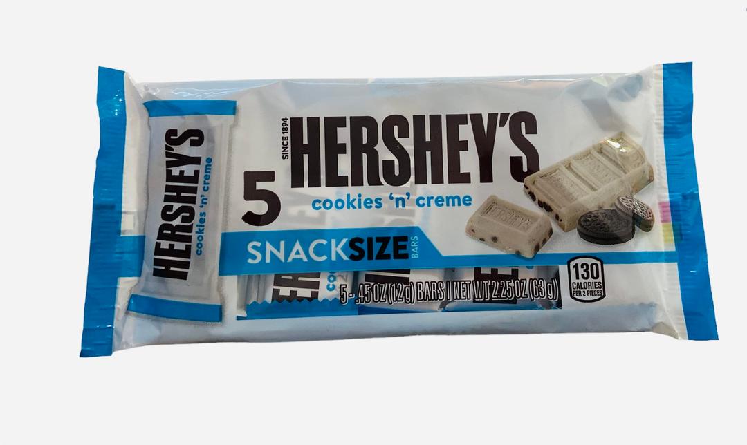 Hersey's Cookies N Creme Snack Size Bars 1 Pk of 5, 2.25 Oz