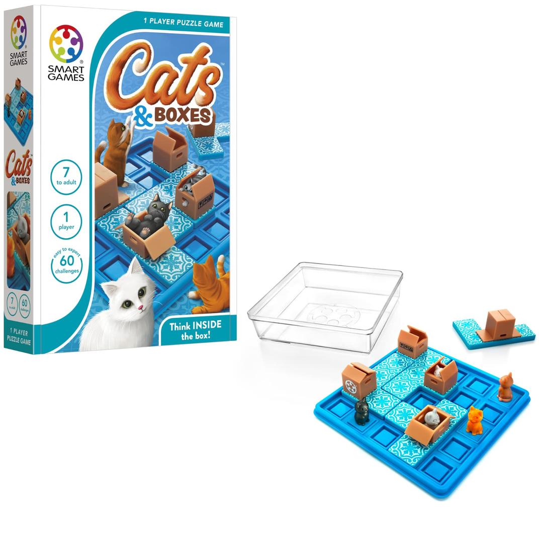 SmartGamesCats & Boxes Travel Game with 60 Challenges for Ages 7-Adult