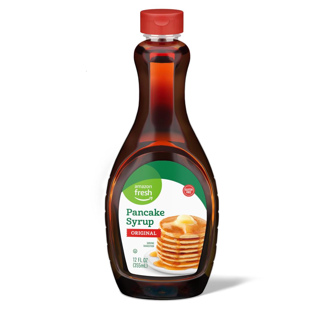 Amazon FreshOriginal Pancake Syrup, 12 Fl oz (Previously Happy Belly, Packaging May Vary)