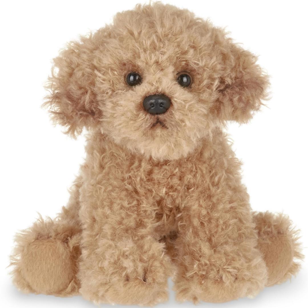 Bearington Caramel Dog 6.5 Inch Stuffed Dog - Puppy Stuffed Animal - Dog Plush - Goldendoodle Stuffed Animal Labradoodle