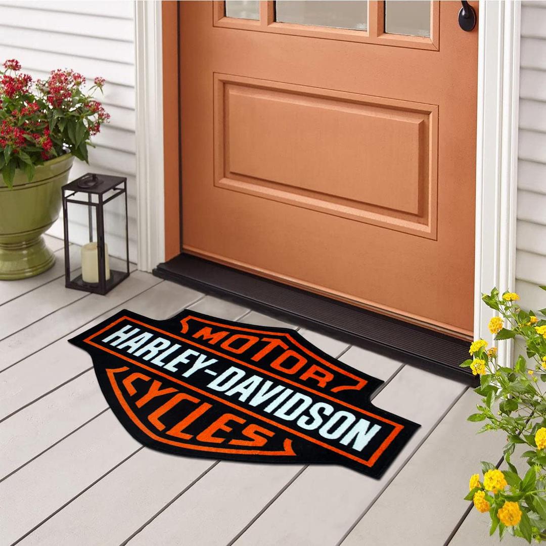 GenericHarley Davidson Shaped Mat Harley Doormat Modern Doormat for Home Decor Shaped Front Door Mat Non-Slip Harley Davidson Out Doormat, msp0334.2 (24x36_inc(60x90_cm)