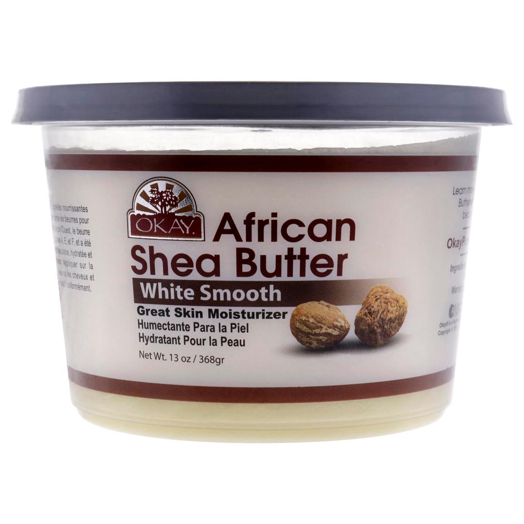 OKAY SHEA BUTTER JAR WHITE 13oz weight (16oz jar size)